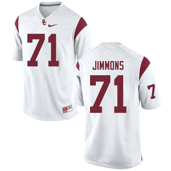 Men #71 Liam Jimmons USC Trojans College Football Jerseys Sale-White